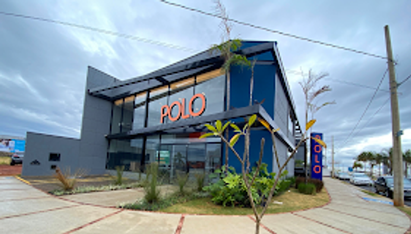 Fachada da sede da POLO Negócios Imobiliários em Uberlândia